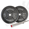 7FT OLYMPIC BAR/ 2x 20KG PLATES