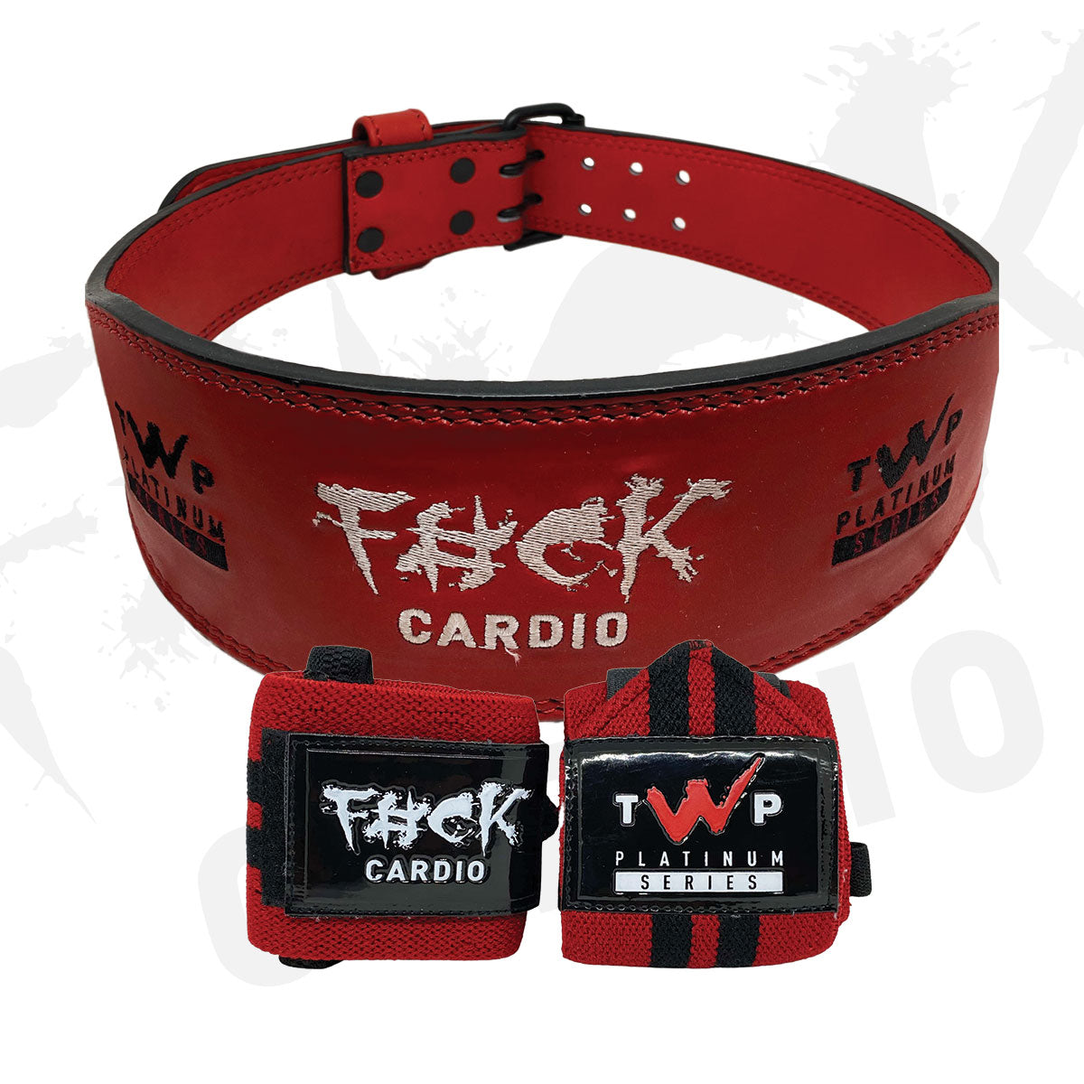 RED BELT & WRIST WRAPS STACK